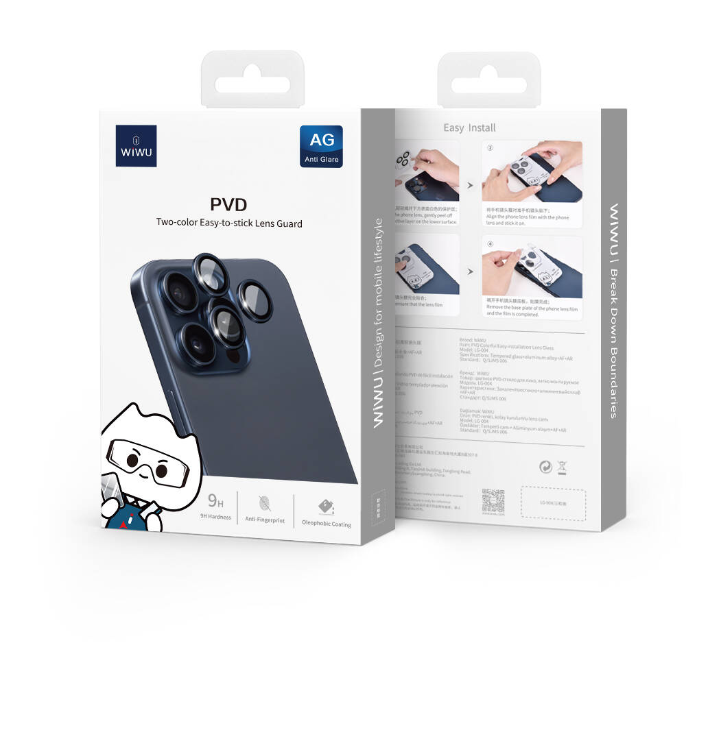 Wiwu LG-004 iPhone 16 Pro Max PVD Lens Guard Metal Kamera Lens Koruyucu Wiwu LG-004 iPhone 16 Pro Max PVD Lens Guard Metal Kamera Lens Koruyucu